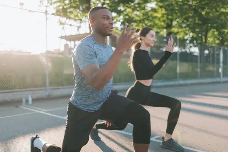 2 person having an exercise