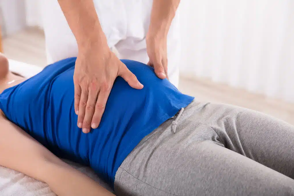 pregnant having chiropractic